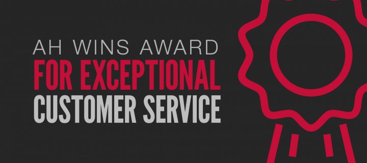 AH Wins Award for Exceptional Customer Service