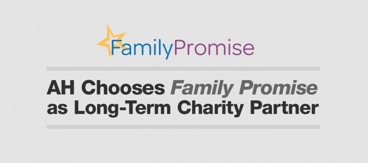 AH Chooses Family Promise as Long-Term Charity Partner